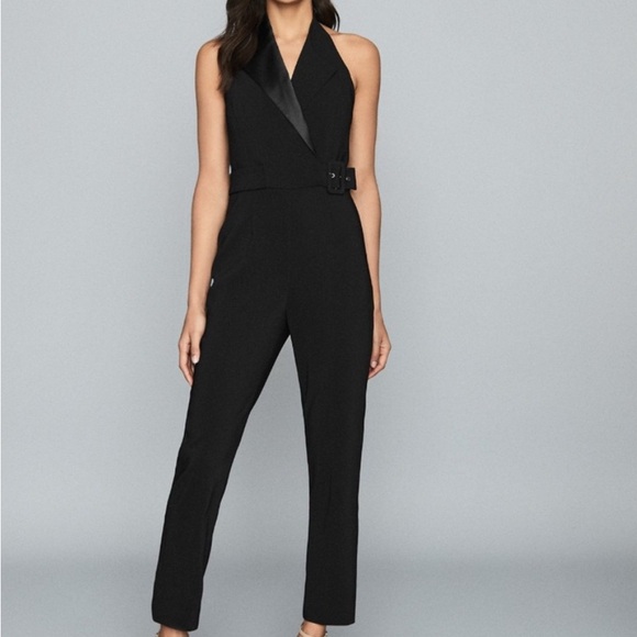 Reiss Pants - Reiss Elegant Black Halter Jumpsuit